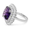 Image 2 : 11.7ct Amethyst 14 K White Gold Ring