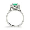 Image 3 : 1ct Emerald 14K White Gold Ring 3.88gm