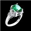 Image 2 : 4.29CT NATURAL COPPER BEARING GREEN PARAIBA TOURMALINE 14K W/G RING