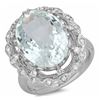 Image 1 : 6.85ct Aqua 14 K White Gold Ring