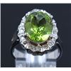 Image 1 : 5.23ct Peridot 14K White Gold Ring