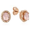 Image 1 : 2.31ct Morganite 14 K Rose Gold Earrings