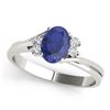 Image 2 : 3ct Sapphire 14K White Gold Ring 2.77gm