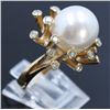 Image 3 : 13.5mm South Sea Pearl 14K YellowGold Ring
