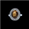Image 1 : 4.95ct Champagne Color Tourmaline 14K White Gold Ring