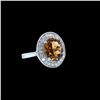 Image 2 : 4.95ct Champagne Color Tourmaline 14K White Gold Ring