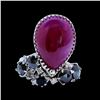 Image 2 : 20.01ct Burma Ruby 14K White Gold Ring No Glass Filling