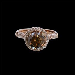 2.01ct Brown Diamond 14K Rose Gold Ring