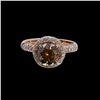 Image 1 : 2.01ct Brown Diamond 14K Rose Gold Ring