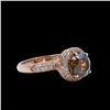 Image 2 : 2.01ct Brown Diamond 14K Rose Gold Ring