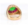 Image 7 : GIA 3.57ct Type A Imperial Jadeite Jade 18K Yellow Gold Ring