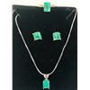 Image 1 : 5ct About Natural Colombian Emerald 14K W/G Set