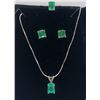 Image 2 : 5ct About Natural Colombian Emerald 14K W/G Set