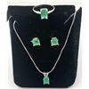 Image 3 : 5ct About Natural Colombian Emerald 14K W/G Set