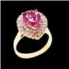 Image 2 : 4.14CT NATURAL PINK BURMA SPINEL 18K R/G RING