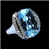Image 2 : 26CT NATURAL AQUAMARINE 14K W/G RING
