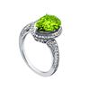 Image 2 : 2ct Peridot 14K White Gold Ring 8.21gm