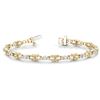 Image 2 : 3 ct tw Diamond 14K W/Y/R Gold  Bracelet 14.4gm