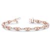 Image 3 : 3 ct tw Diamond 14K W/Y/R Gold  Bracelet 14.4gm