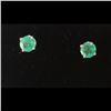 Image 1 : 1.43ct Emerald 14K White Gold Earring