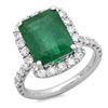 Image 1 : 5.3ct Emerald 14 K White Gold Ring