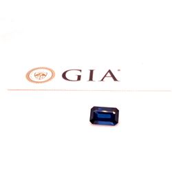 GIA 3.09ct Octagonal Shape Blue Sapphire 10.12 x 6.37 x 4.59 mm