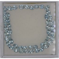 53.66ct Aquamarine 49pcs Oval cut