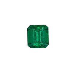 GIA 1.34ct Octagonal Shape Green F2 EMERALD 6.80 x 6.20 x 4.58 mm