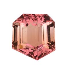 GIA 12.57ct polygonal Step Cut Shape Tourmaline 14.23 x 13.33 x 8.96 mm