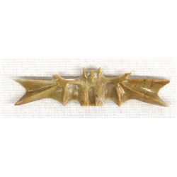 Zuni Carved Stone Bat Fetish by Herbert Hustito