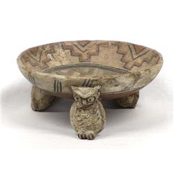 Mexican Mayan Pottery Tripod Bowl