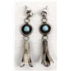 Image 1 : Native American Navajo Silver Turquoise Earrings
