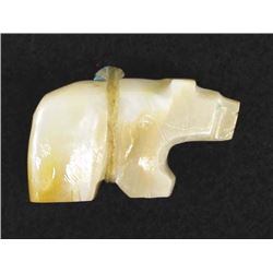 Zuni Carved Mother of Pearl Bear Fetish, F Kiyite