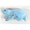 Image 1 : Zuni Carved Turquoise Wolf Fetish, Virginia Quam