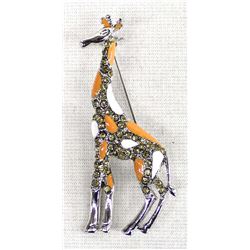 Bling Bling Giraffe Brooch