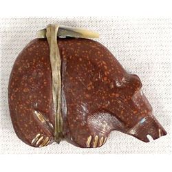 Zuni Carved Pipestone Bear Fetish