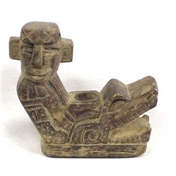 Pre Columbian Pottery Chacmool Replica Pipe
