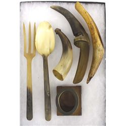 Vintage Carved Horn Collectibles