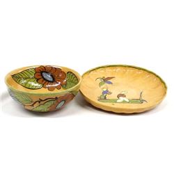 2 Vintage Mexican Pottery Dishes