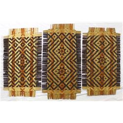3 Native American Cherokee Woven Mats by Bradley