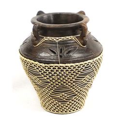 Indonesian Basketry Pottery Jar