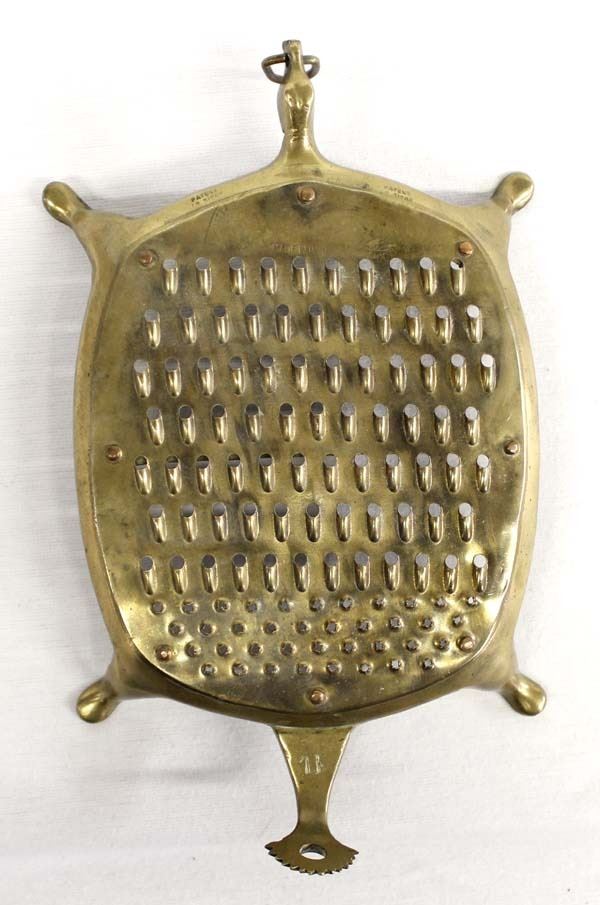 Antique East Indian Brass Turtle Grater