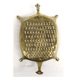 Antique East Indian Brass Turtle Grater
