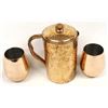 Image 2 : Hand Hammered Copper Pitcher & 2 Copper Tumblers