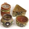 Image 2 : 14 Vintage Mexican Redware Candleholders