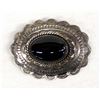 Image 1 : Navajo Sterling Onyx Concho Pin