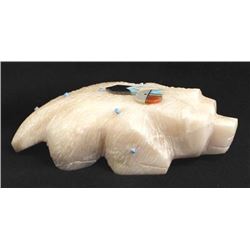 Zuni Carved Pink Onyx Badger Fetish by Cellicion