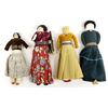 Image 1 : 4 Vintage Native American Navajo Cloth Dolls
