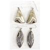 Image 1 : 2 Pairs of Sterling & Lace Agate Earrings