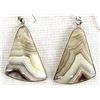 Image 2 : 2 Pairs of Sterling & Lace Agate Earrings